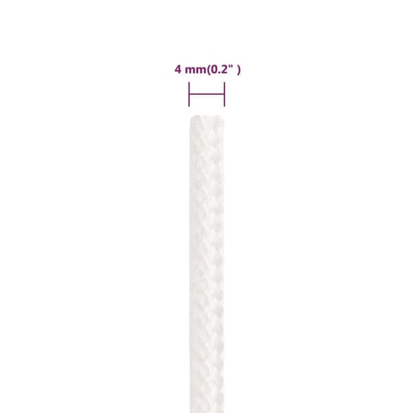 vidaXL Båtlina helvit 4 mm 250 m polypropylen