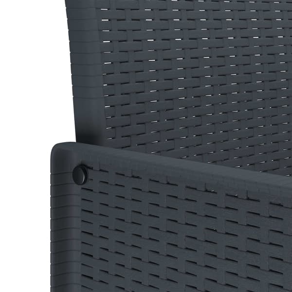 vidaXL Trädgårdsmöbelset 9 pcs Antracit Polypropylen