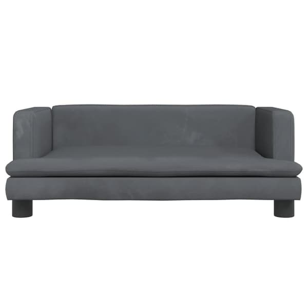 vidaXL Hundbädd mörkgrå 80x45x30 cm sammet