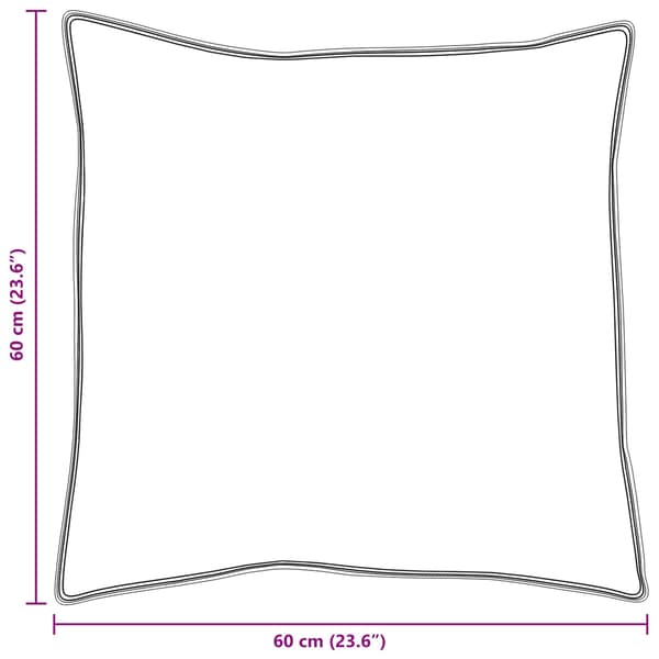 vidaXL Kudde med kudde 2 pcs Vit 60 x 60 cm Bomull