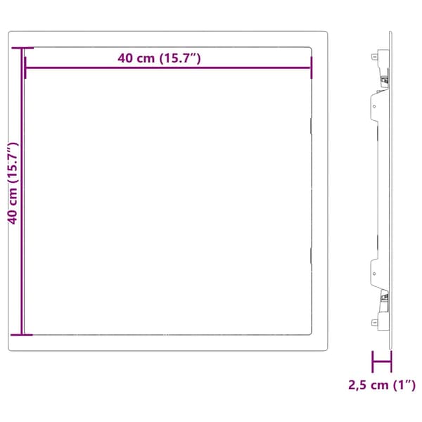 vidaXL Åtkomstpaneler Vit 40 x 40 cm ABS Plast
