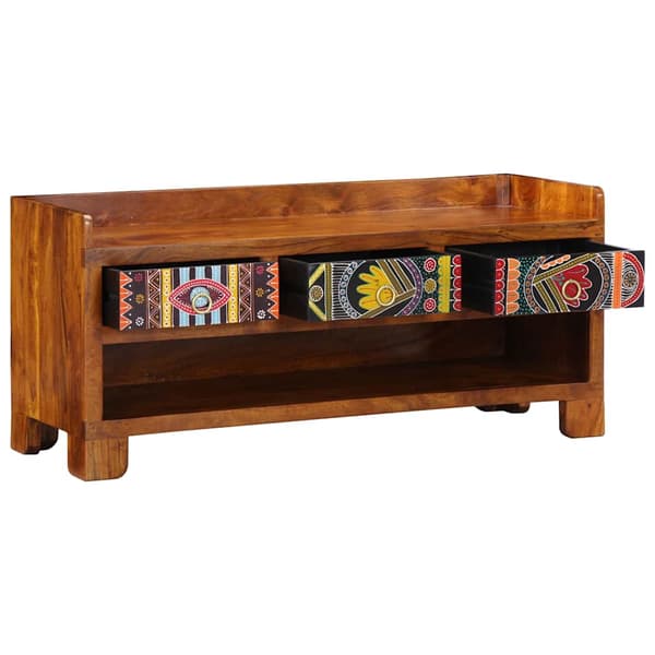vidaXL Sko Bænk 100x35x45 cm Solid Træ Akacie