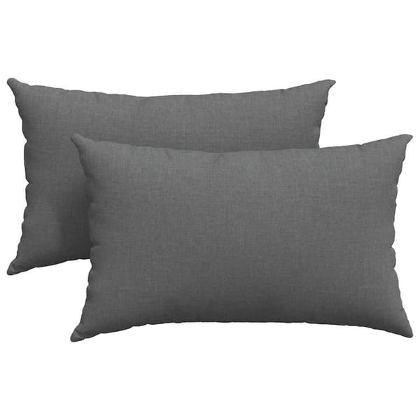 vidaXL Soffkuddar 2 st Mörkgrå 50 x 30 cm tyg