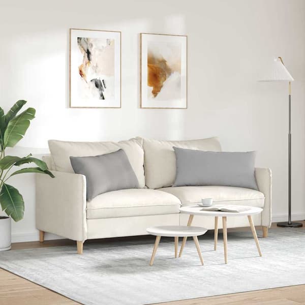 vidaXL Soffkuddar 2 st Grå 80 x 40 cm tyg