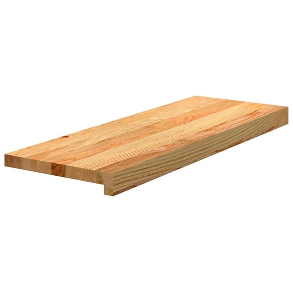 vidaXL Trappetrinn 4 stk lysebrun 70x25x2 cm heltre eik