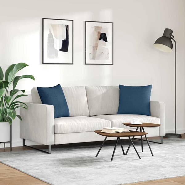 vidaXL Soffkuddar 2 st Blå 50 x 50 cm tyg