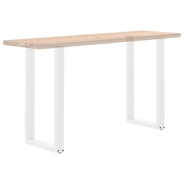 vidaXL Soffbordsben U-formade 2 st vit 50x(90-91) cm stål
