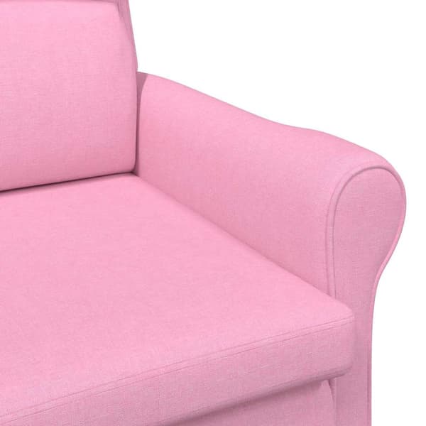 vidaXL fåtölj Rosa tyg
