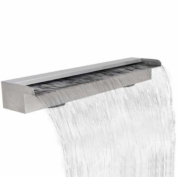 vidaXL Rektangulær foss i rustfritt stål 90 cm