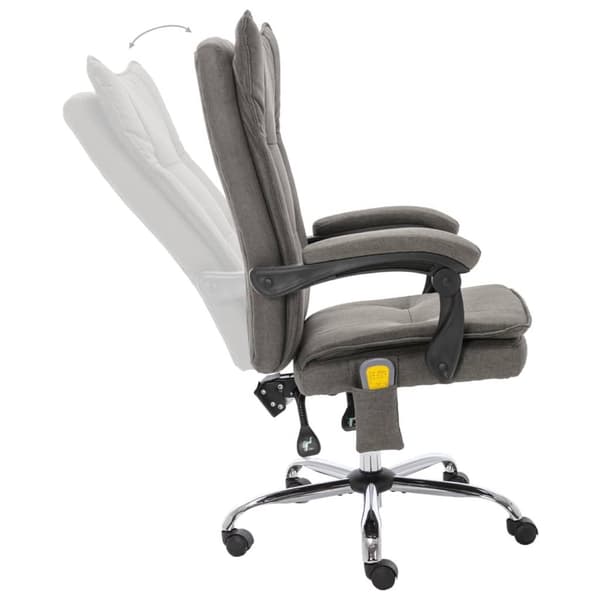 vidaXL Massagekontorsstol grå tyg