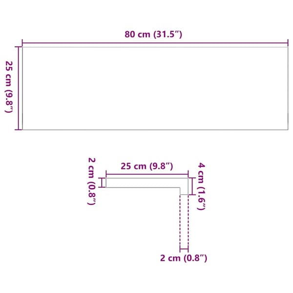 vidaXL Trappetrinn 8 stk ubehandlet 80x25x2 cm heltre eik