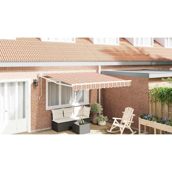 vidaXL Utfällbar markis Flerfärgsdesign 300 x 250 cm