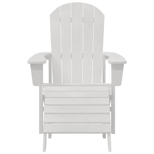 vidaXL Adirondackstol Vit 82 x 74 x 92 cm HDPE