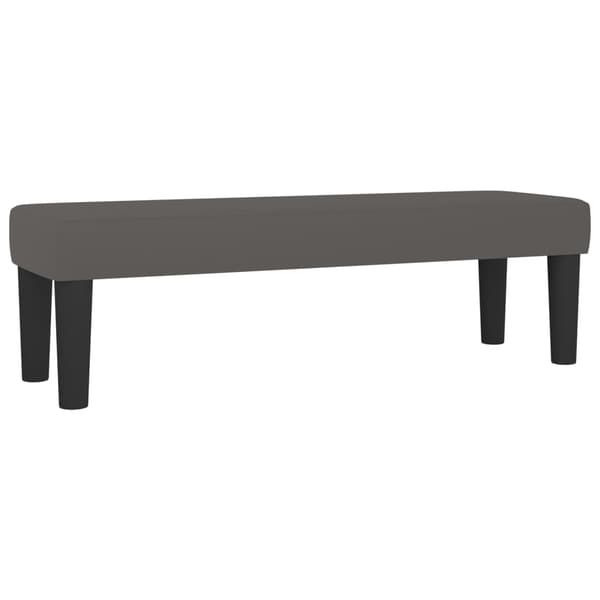 vidaXL Bänk grå 100x30x30 cm konstläder