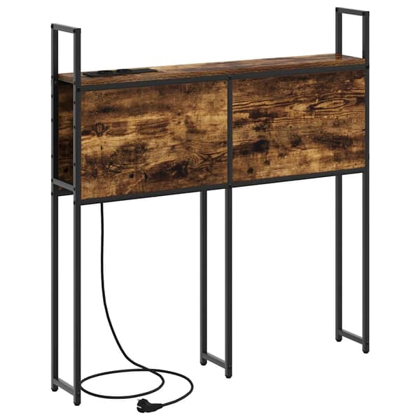 vidaXL Oppbevaringshodegjerde med Ladeplass Røkt eik 83 x 15 x 98 cm