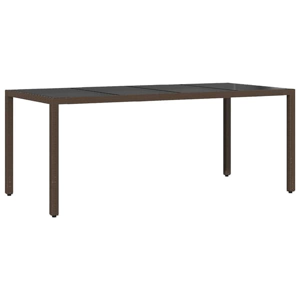 vidaXL Trädgårdsmöbelset 9 pcs Brun konstrotting