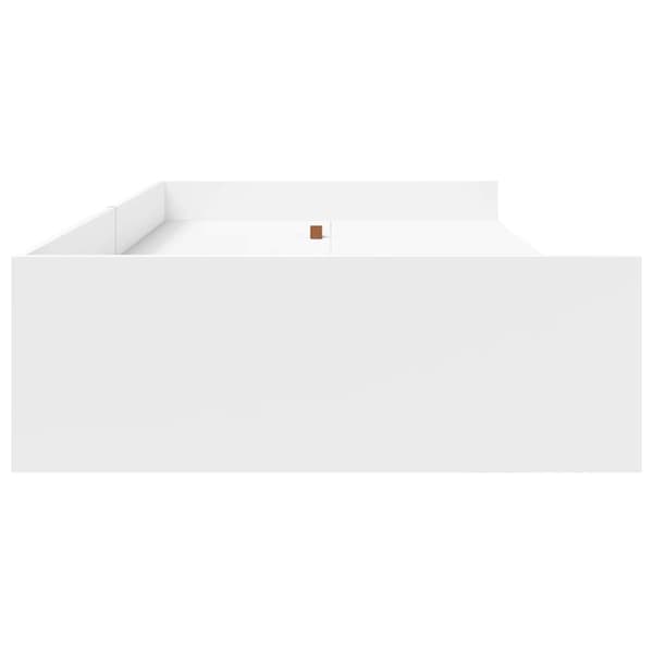 vidaXL Sengestamme med hodegjerde Hvit 75 x 190 cm Konstruert tre