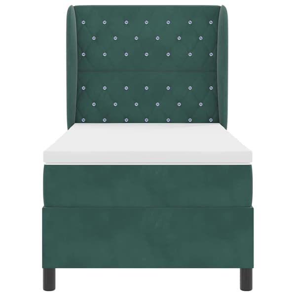 vidaXL Bäddfjäder med madrass Mörkgrön 200 x 100 cm Sammet