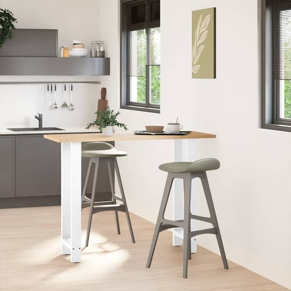 vidaXL Soffbordsben vit 2 st 50x(100-101) cm stål