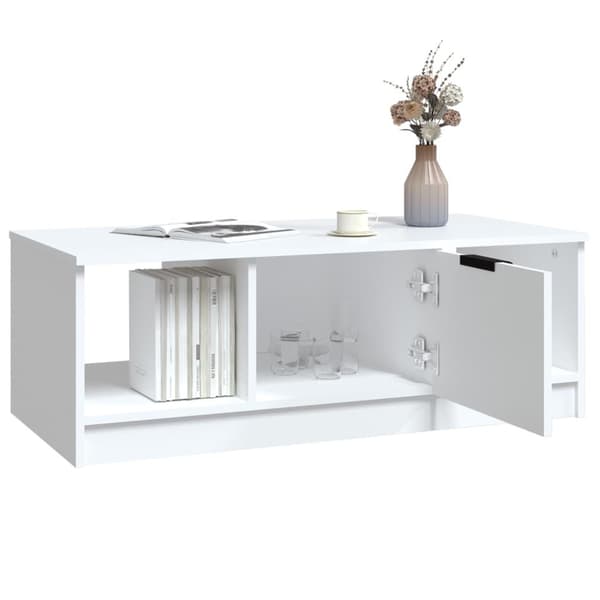 vidaXL Soffbord vit 102x50x36 cm konstruerat trä