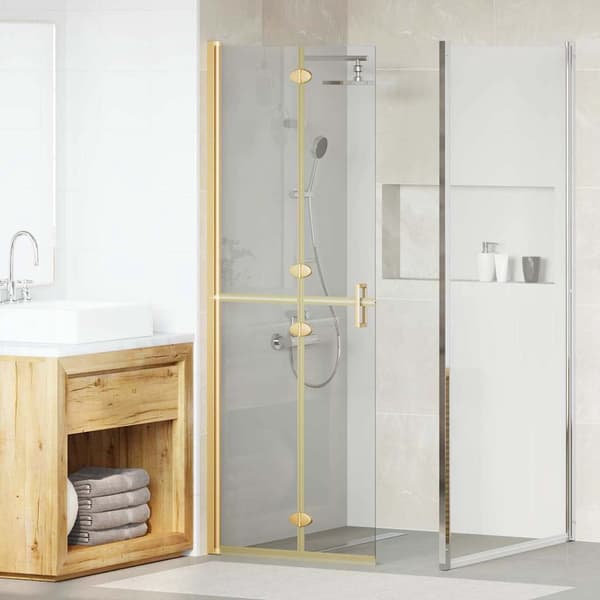 vidaXL Walk-In duschvägg Guld 70 x 6,5 x 190 cm
