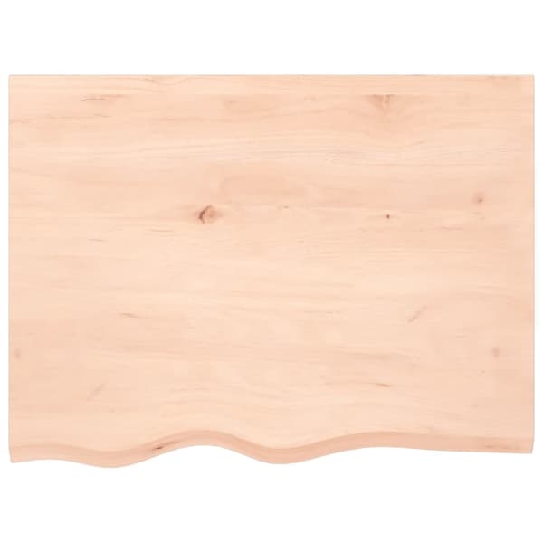 vidaXL Bordplate 80x60x(2-4) cm ubehandlet heltre eik