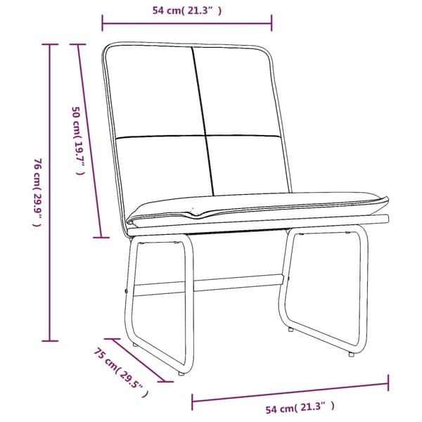 vidaXL Loungestol grå 54x75x76 cm konstläder