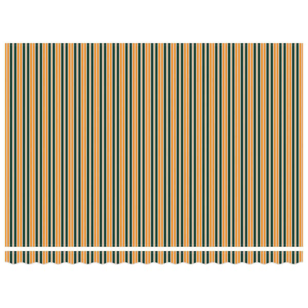 vidaXL Utfällbar markis Grön och gul 450 × 350 cm Polyester och Stål