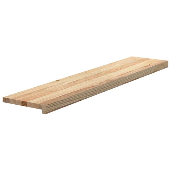 vidaXL Trappetrinn 12 stk ubehandlet 120x30x2 cm heltre eik
