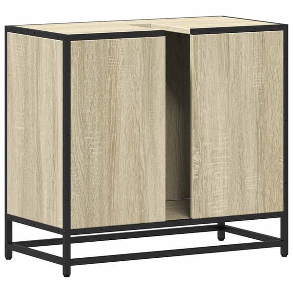 vidaXL Baderomsskap Sonoma eik 65x33x60 cm konstruert tre