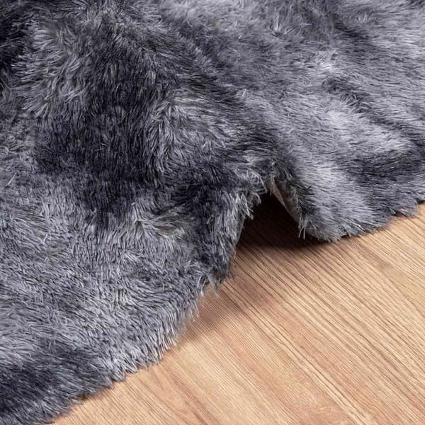 vidaXL Flossteppe med lang luv NAVARRA mørkegrå 120x170 cm polyester