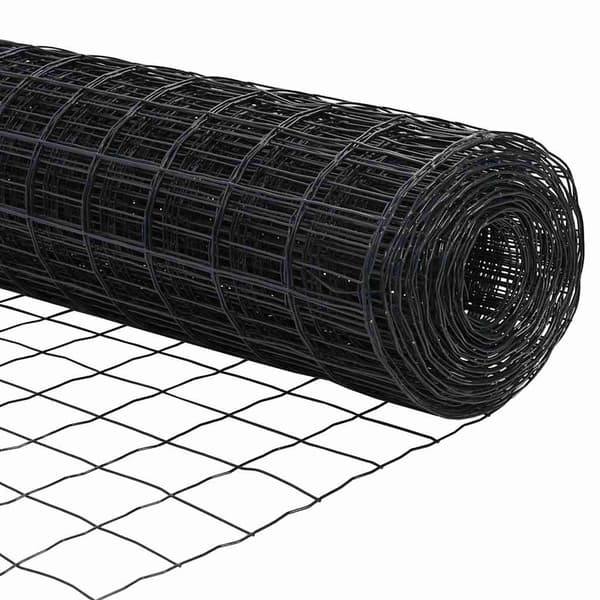 vidaXL Gjerde med stolpe Grå 1 x 25 m Stål