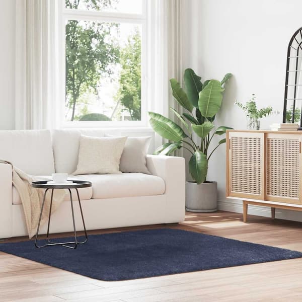 vidaXL Flossteppe med lang luv NAVARRA marine 160x160 cm polyester