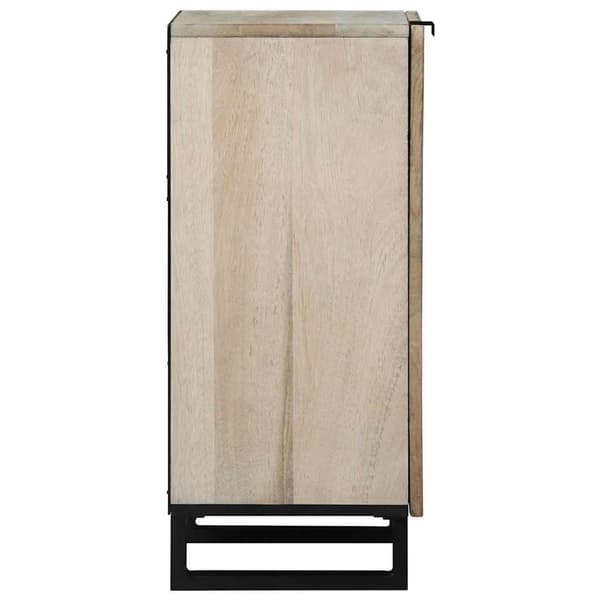 vidaXL Serviesskap Hvit 40 x 33 x 75 cm heltre mango