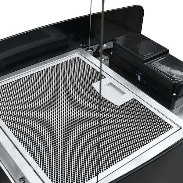 vidaXL Hängande köksfläkt touchsensor LCD härdat glas