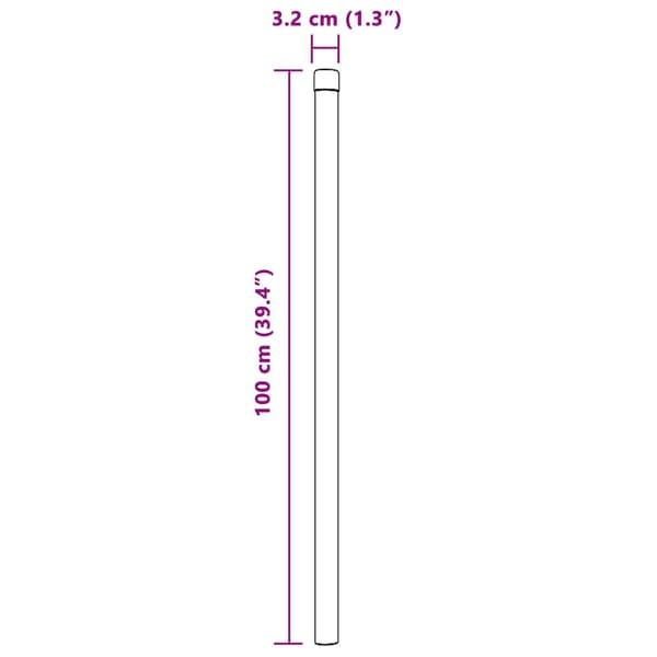 vidaXL Stängselstolpe 2 pcs Grön 100 cm Pulverlackerad stål