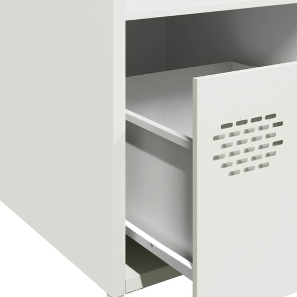 vidaXL Högskåp vit 35x39x103,5 cm stål