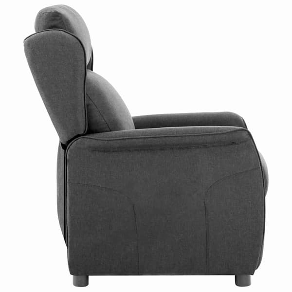 vidaXL Reclinerfåtölj Mörkgrå 66.5 x 94 x 101.5 cm Polyester