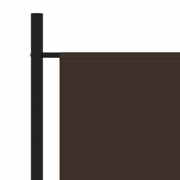 vidaXL Romdeler 3 paneler brun 260x180 cm