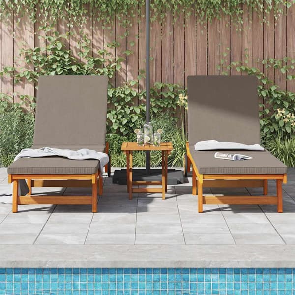 vidaXL Solstol 2-person 3 pcs Brun Solid akasietre