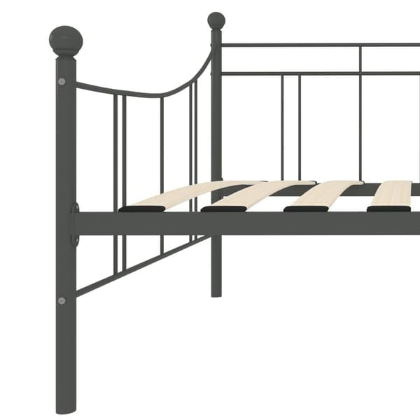 vidaXL Ramme til dagseng grå metall 90x200 cm