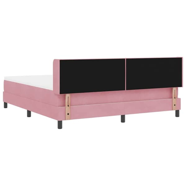 vidaXL Bäddfjäder med madrass Rosa 200 x 180 cm Polyester