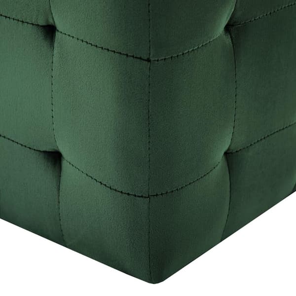 vidaXL Sittpuff 2 st grön 30x30x30 cm sammetstyg