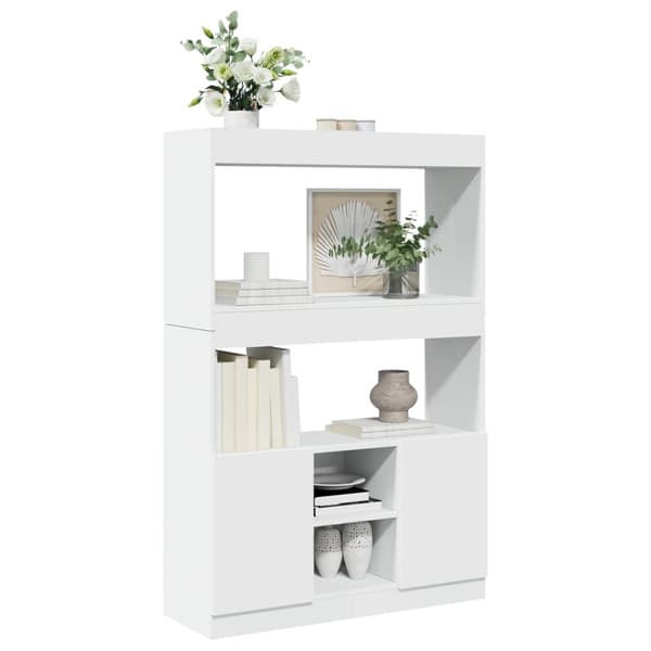 vidaXL Highboard hvit 92x33x140 cm konstruert tre