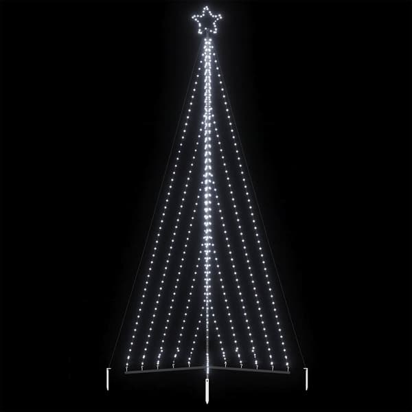 vidaXL LED julgran 570 LEDs kallvit 399 cm