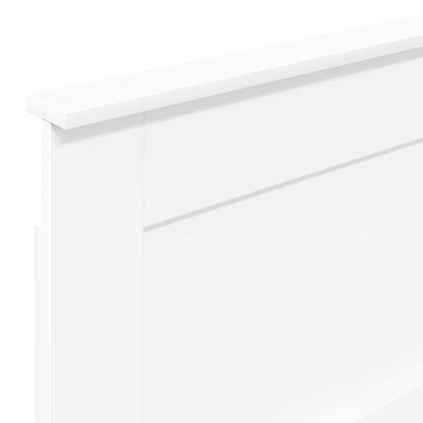 vidaXL Hodegavl med hodegjerde Hvit 80 cm Konstruert tre