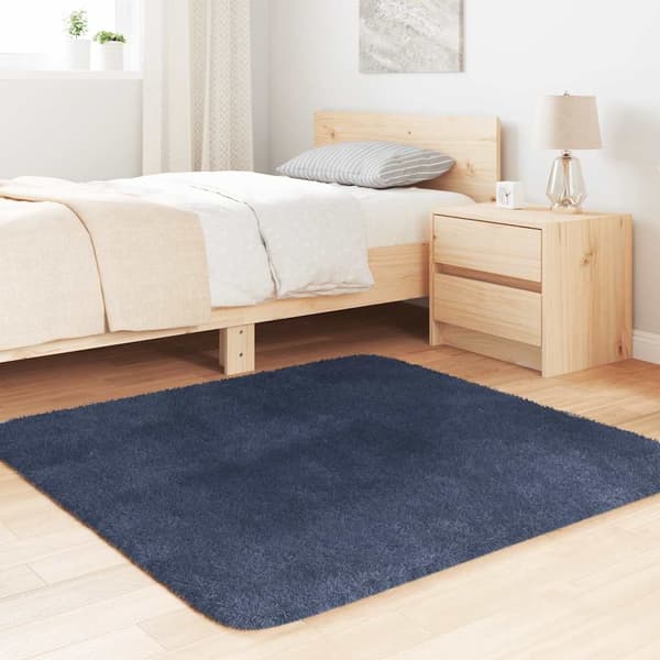 vidaXL Flossteppe med lang luv NAVARRA marine 120x120 cm polyester