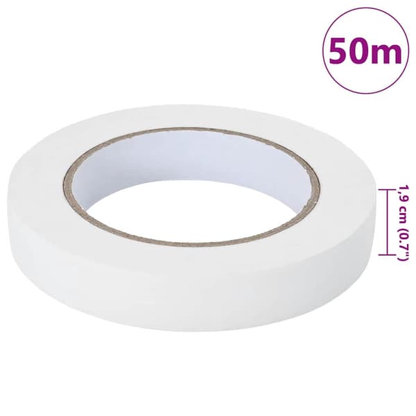 vidaXL Målare Maskeringstejp 12 st Vit 19mm x 50m Papper