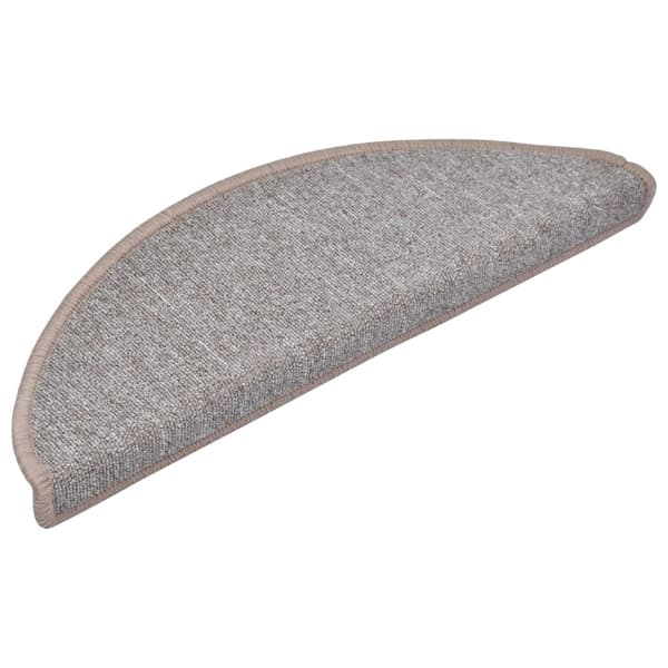 vidaXL Trappematter 10 stk 65x24x4 cm lysebrune halvrund store