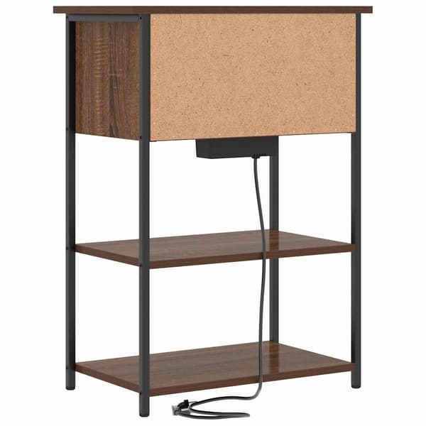 vidaXL Nattbordskap Brun Eik 55 x 31 x 76 cm Konstruert tre